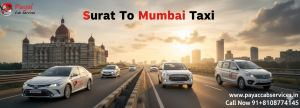 Surat To Mumbai Taxi Distance Cab ₹2999 Trip and Travel Information Payal Cab